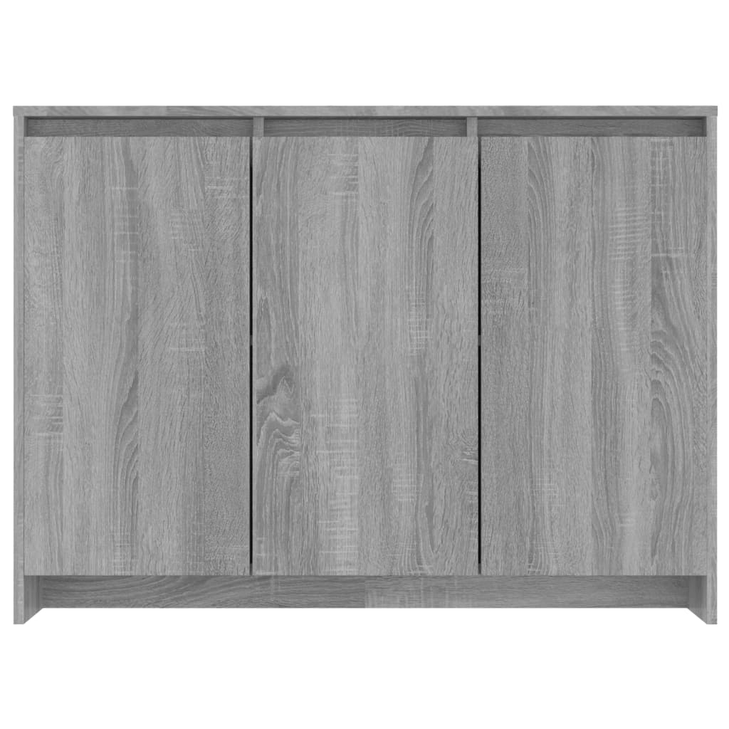 vidaXL Aparador de madera de ingeniería gris Sonoma 102x33x75 cm