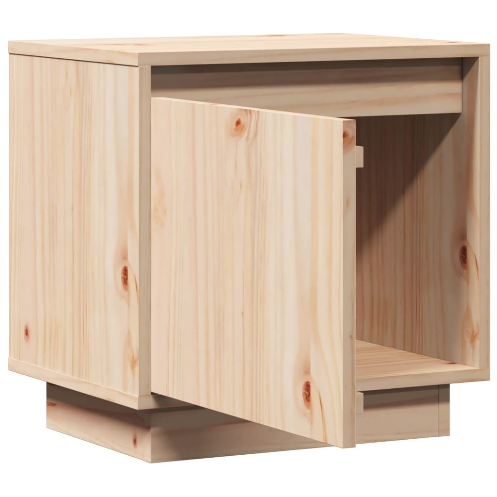 vidaXL Mesita de noche de madera maciza de pino 40x30x40 cm