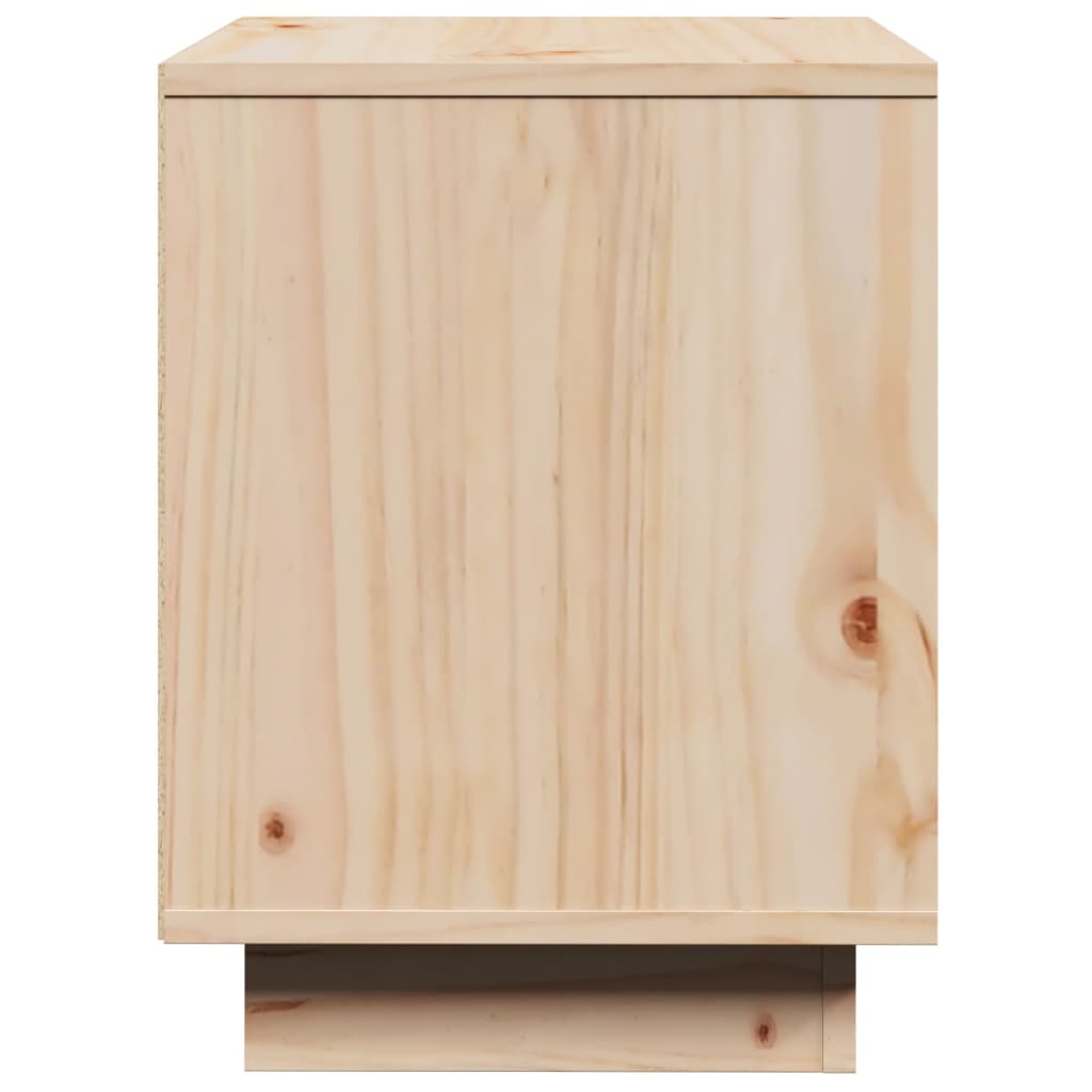 vidaXL Mesita de noche de madera maciza de pino 40x30x40 cm