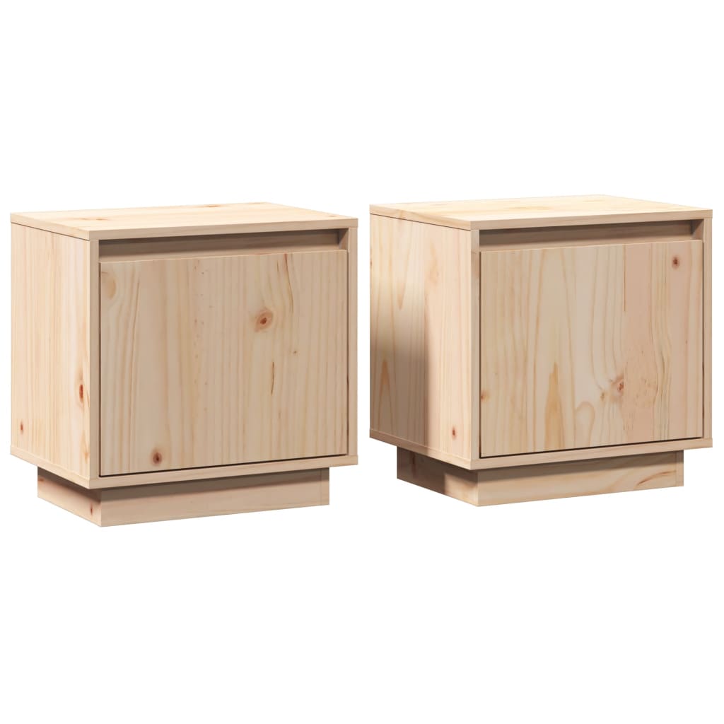 vidaXL Mesitas de noche 2 uds madera maciza de pino 40x30x40 cm