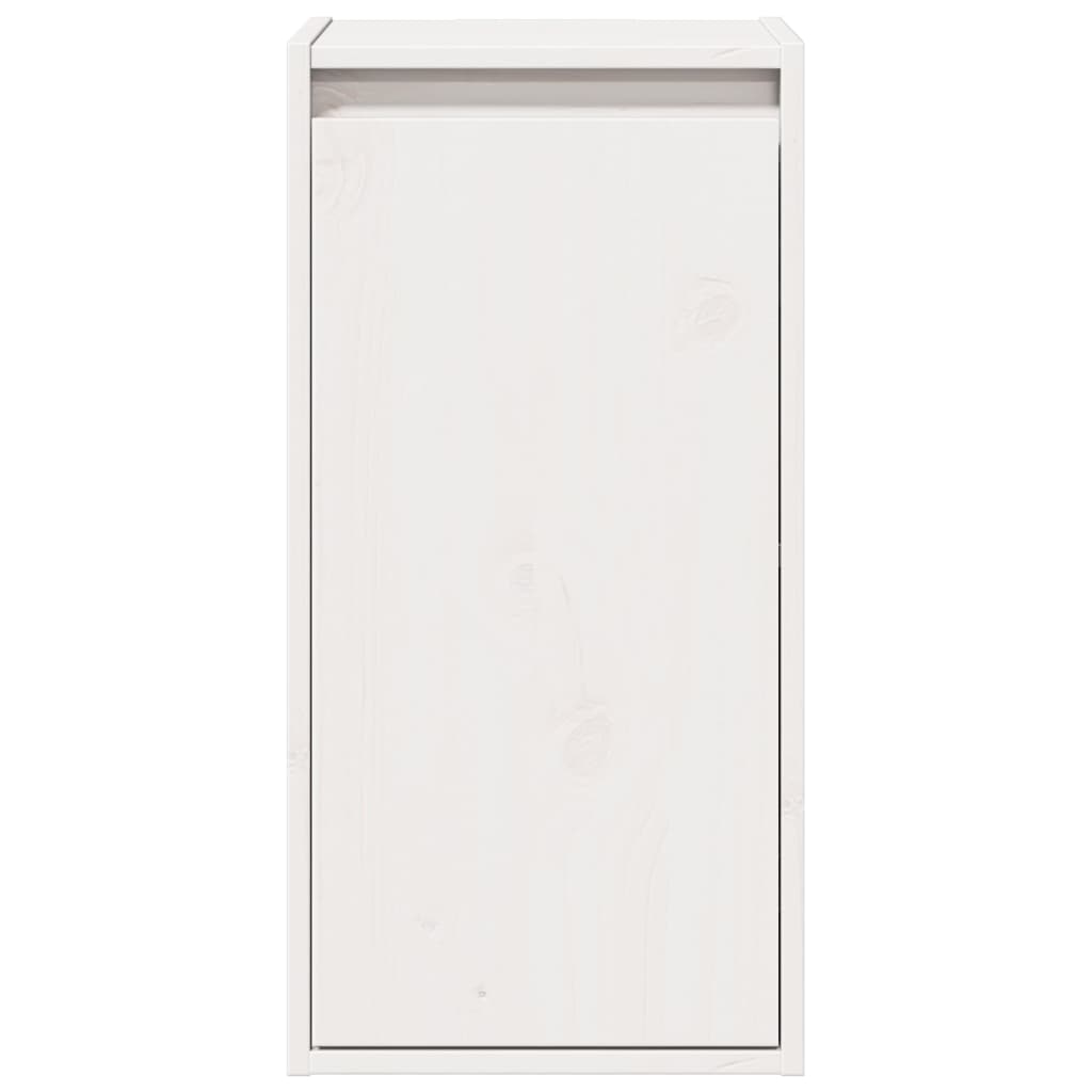 vidaXL Armario de pared 2 uds madera maciza de pino blanco 30x30x60 cm