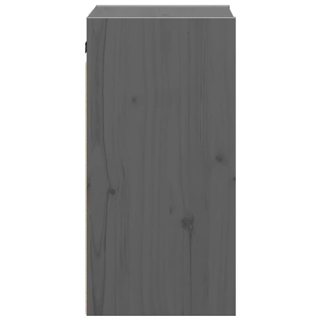 vidaXL Armario de pared de madera maciza de pino gris 30x30x60 cm