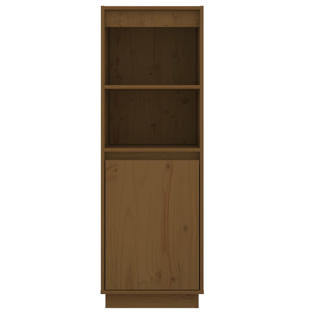 vidaXL Aparador alto de madera maciza de pino marrón miel 37x34x110 cm