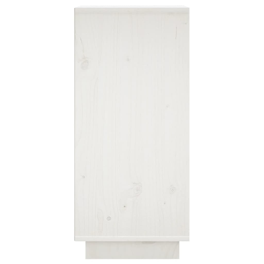 vidaXL Aparador 2 uds madera maciza de pino blanco 31,5x34x75 cm