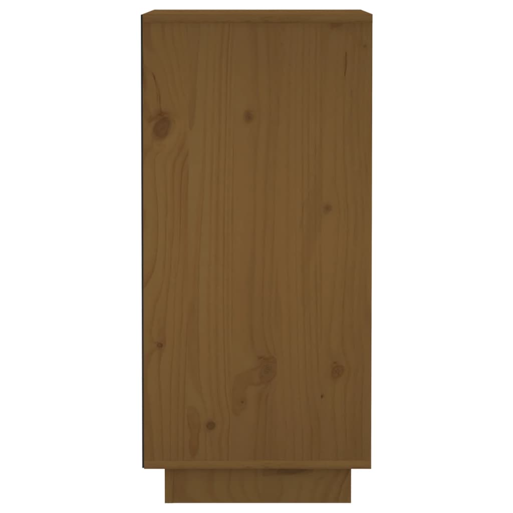 vidaXL Aparador 2 uds madera maciza de pino marrón miel 31,5x34x75 cm