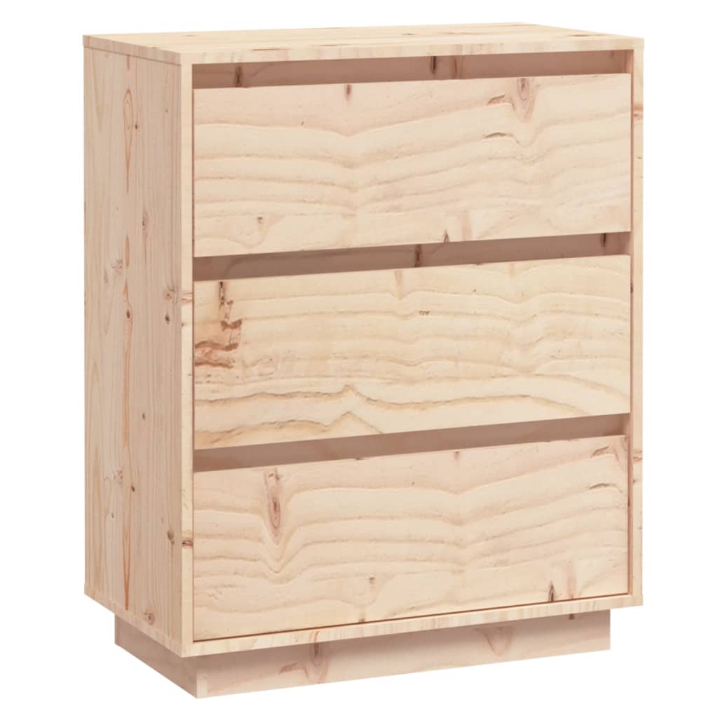 vidaXL Aparador de madera maciza de pino 60x34x75 cm