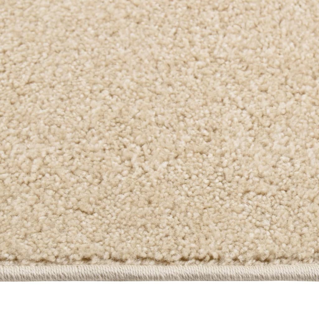 vidaXL Alfombra de pelo corto beige 140x200 cm