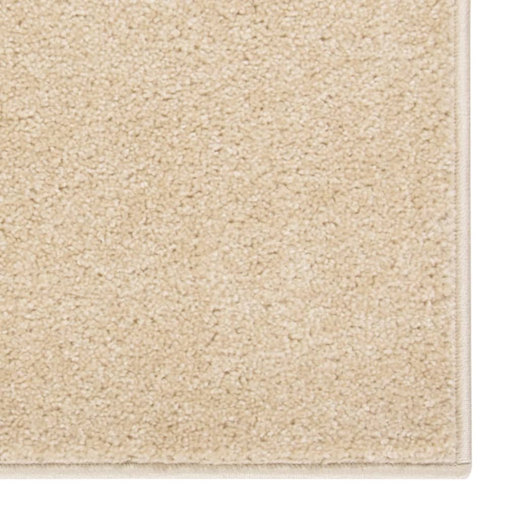 vidaXL Alfombra de pelo corto beige 140x200 cm