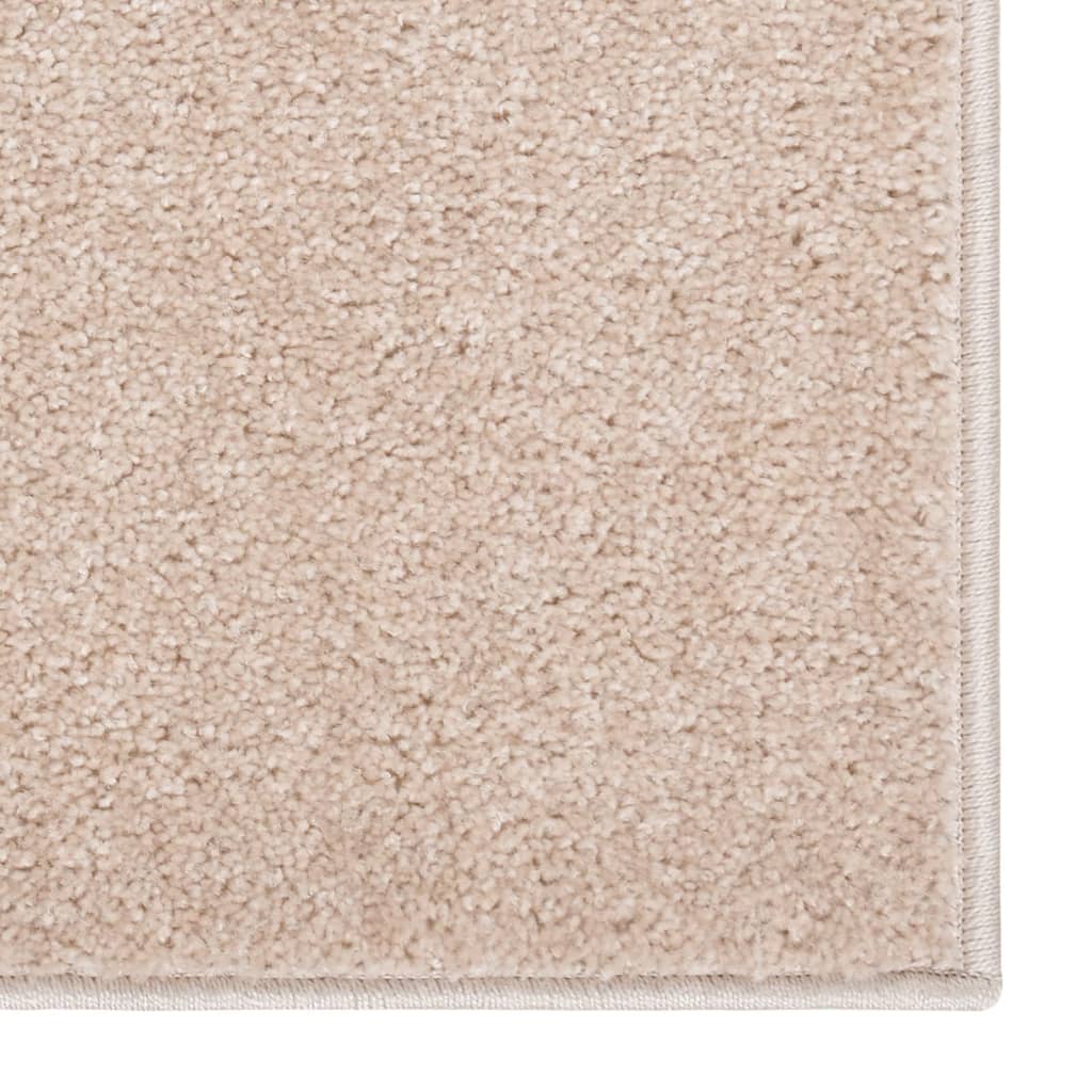 vidaXL Alfombra de pelo corto beige oscuro 80x150 cm