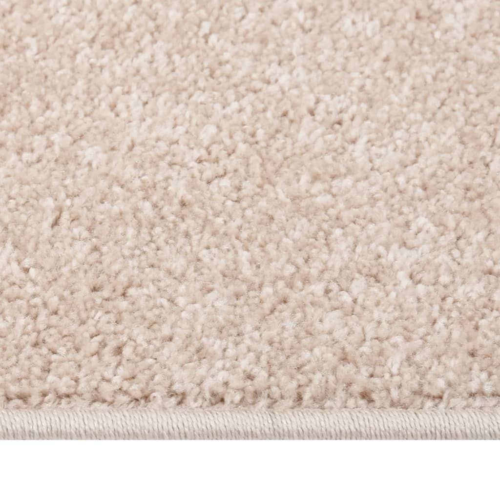 vidaXL Alfombra de pelo corto beige oscuro 80x150 cm