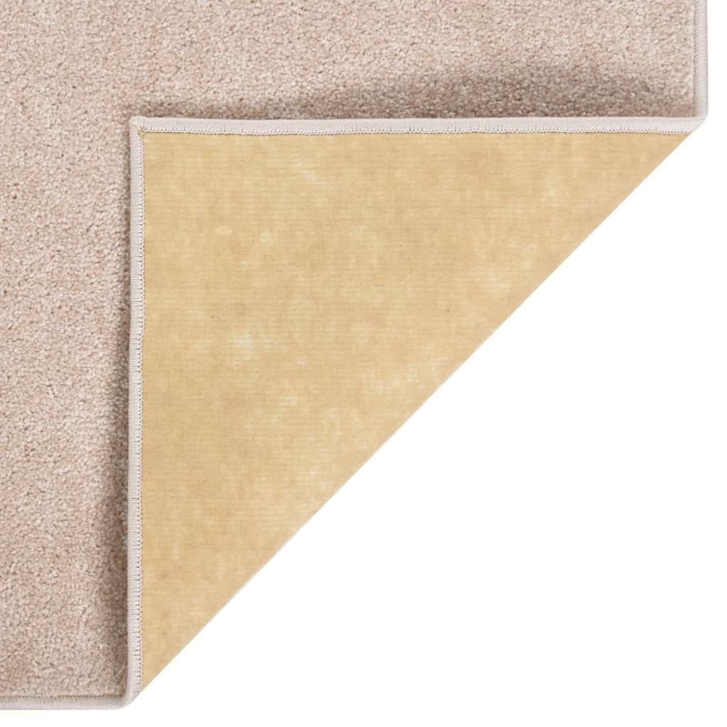 vidaXL Alfombra de pelo corto beige oscuro 80x150 cm