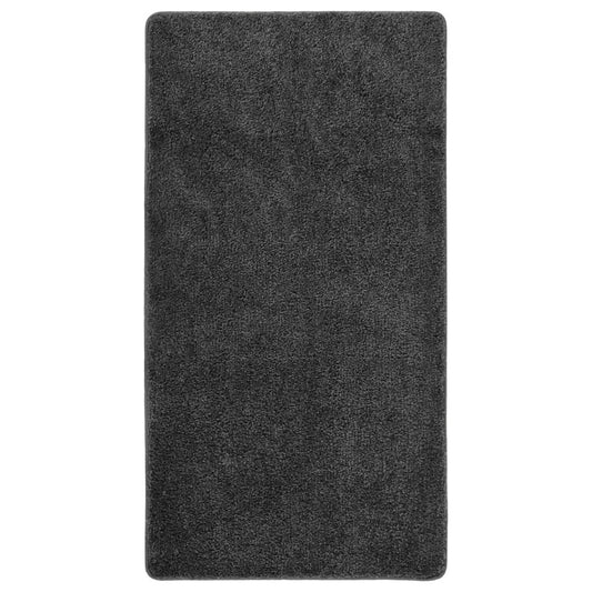 vidaXL Alfombra peluda antideslizante gris oscuro 80x150 cm