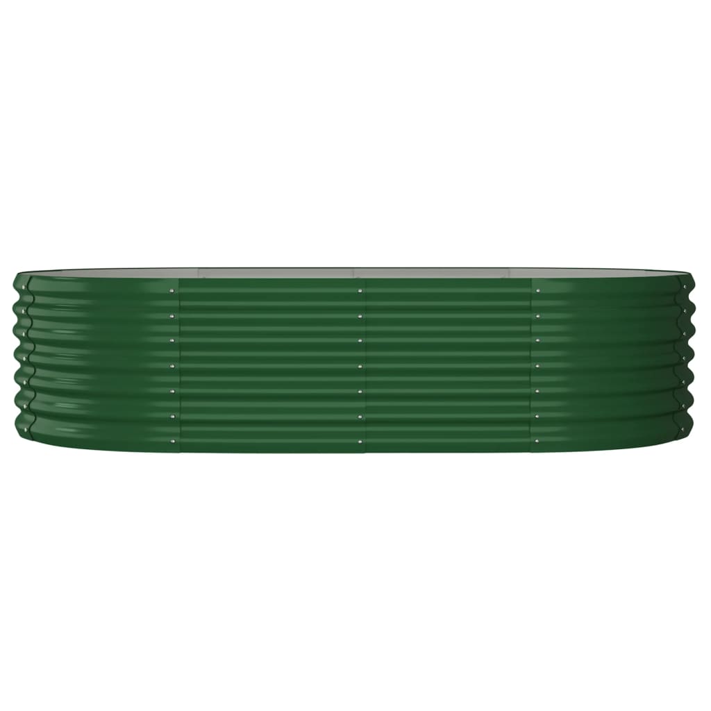 vidaXL Jardinera arriate acero recubrimiento polvo verde 152x80x36 cm