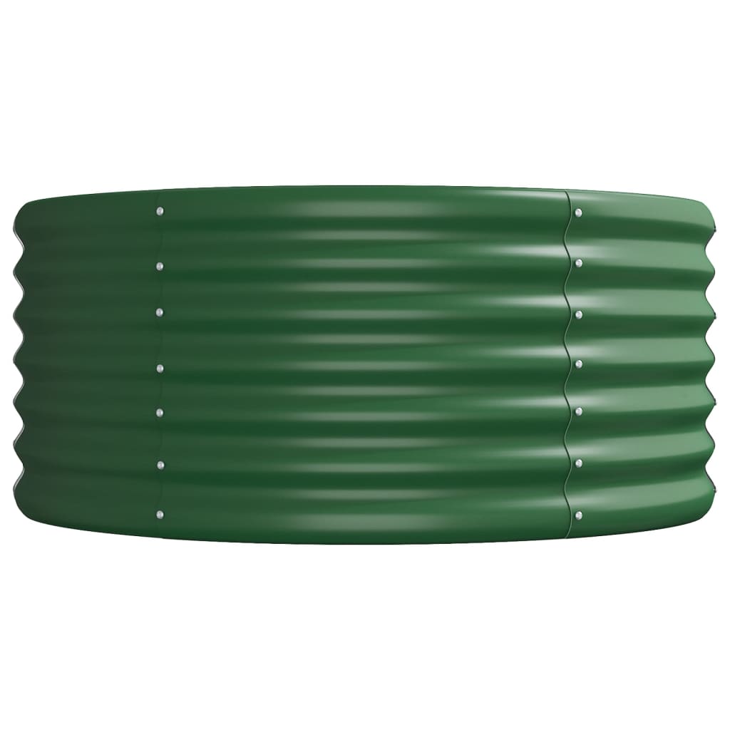 vidaXL Jardinera arriate acero recubrimiento polvo verde 224x80x36 cm