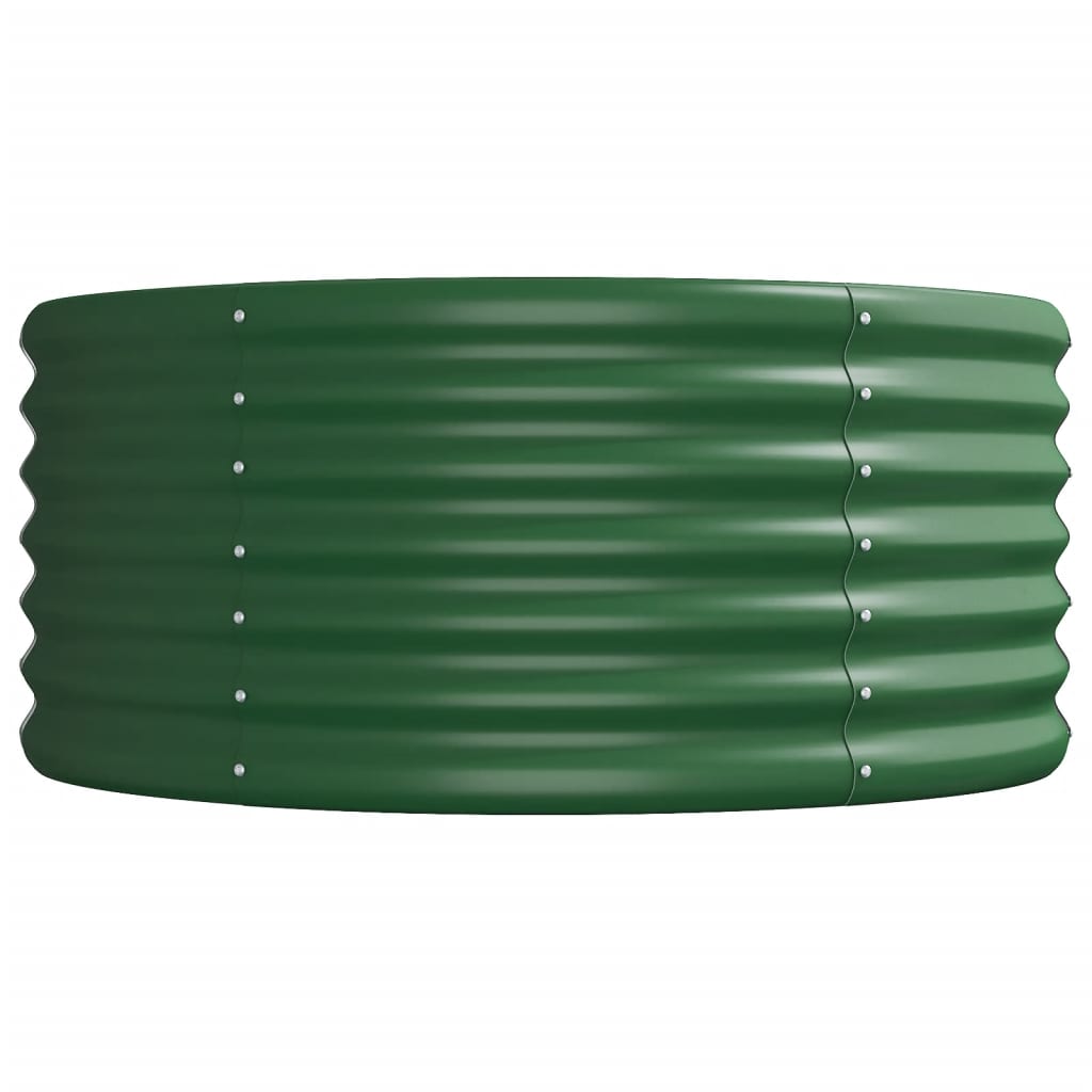 vidaXL Jardinera arriate acero recubrimiento polvo verde 620x80x36 cm