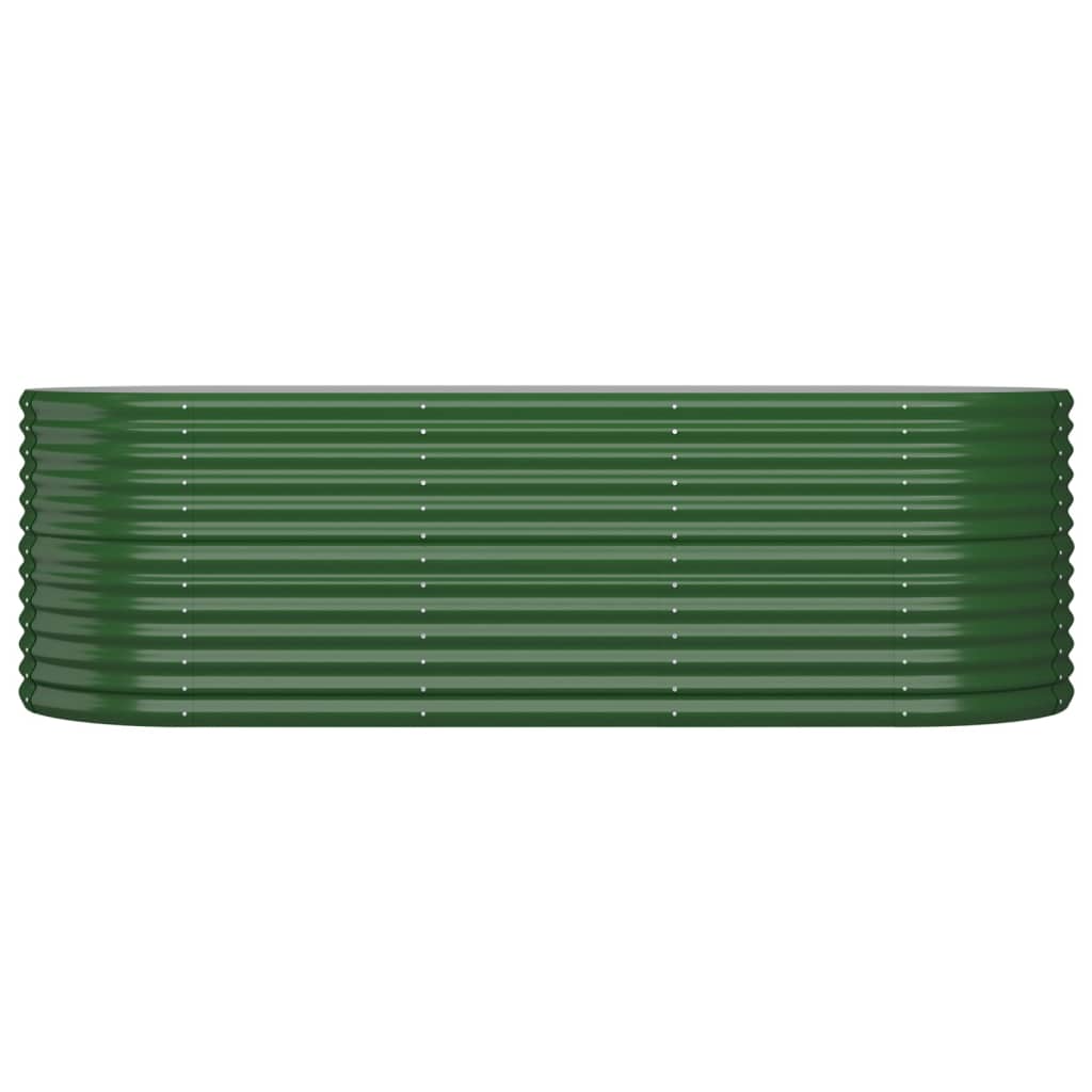 vidaXL Jardinera arriate acero recubrimiento polvo verde 224x80x68 cm