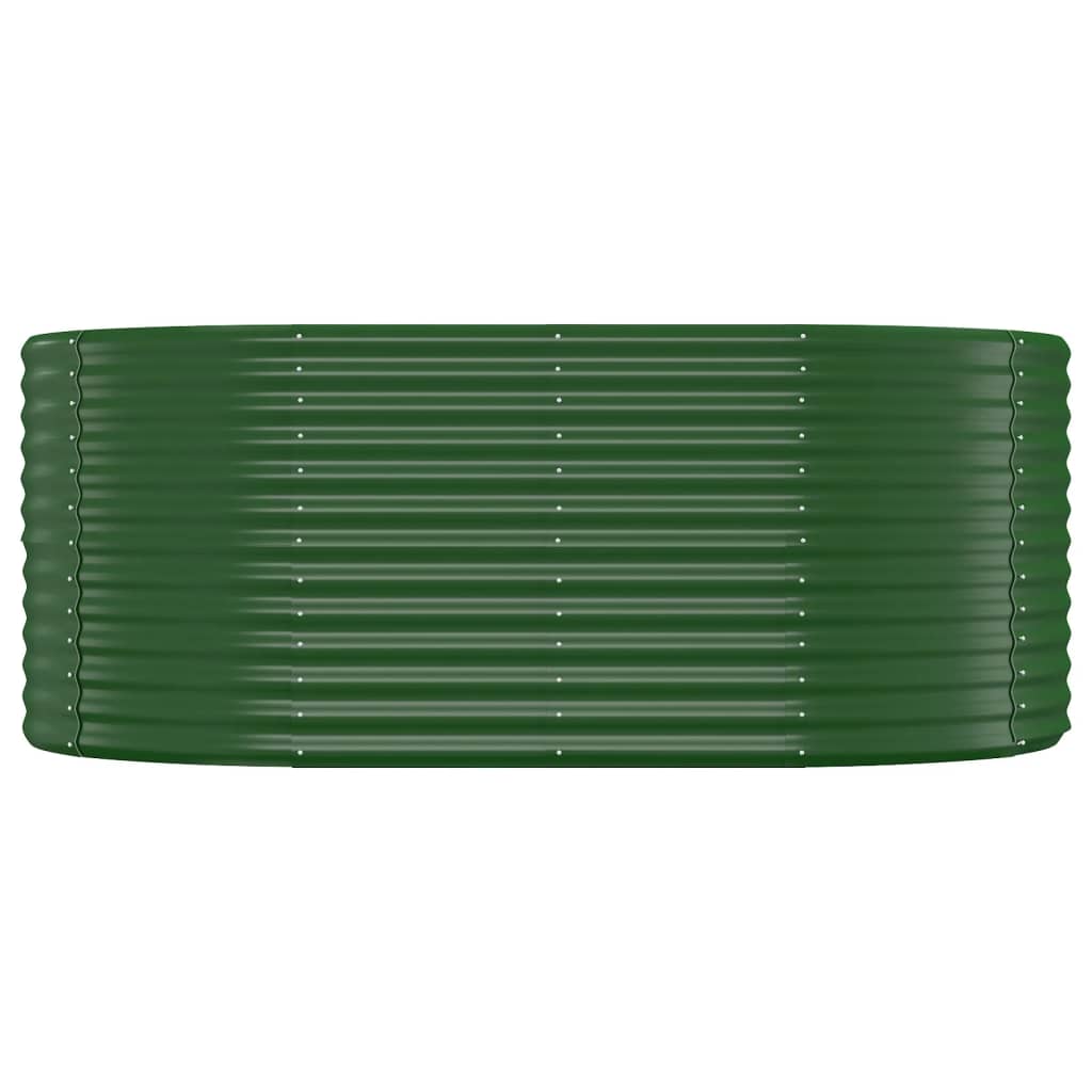 vidaXL Jardinera arriate acero recubrimiento polvo verde 175x100x68 cm