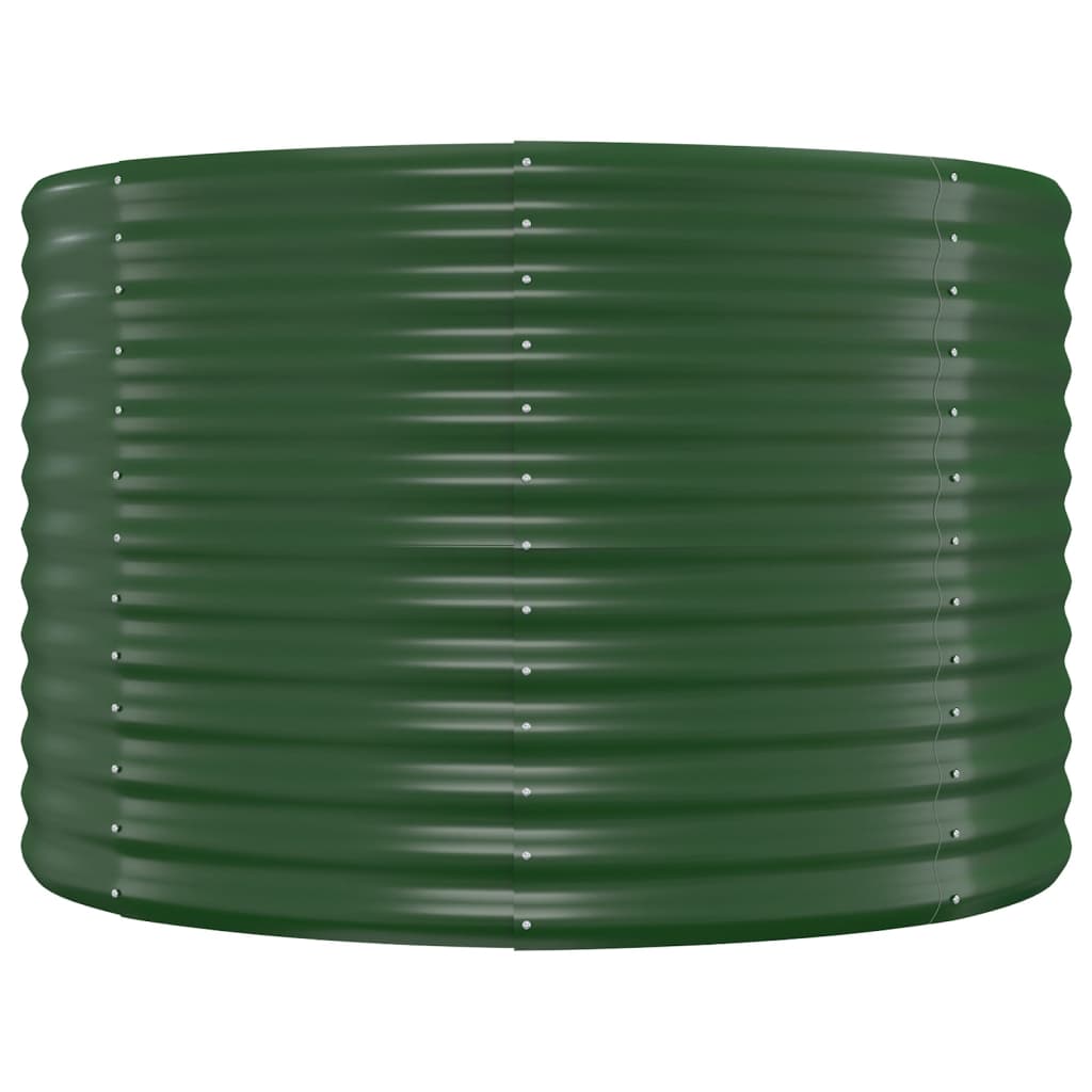 vidaXL Jardinera arriate acero recubrimiento polvo verde 175x100x68 cm