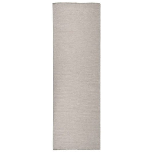 vidaXL Alfombra de exterior de tejido plano gris taupe 80x250 cm