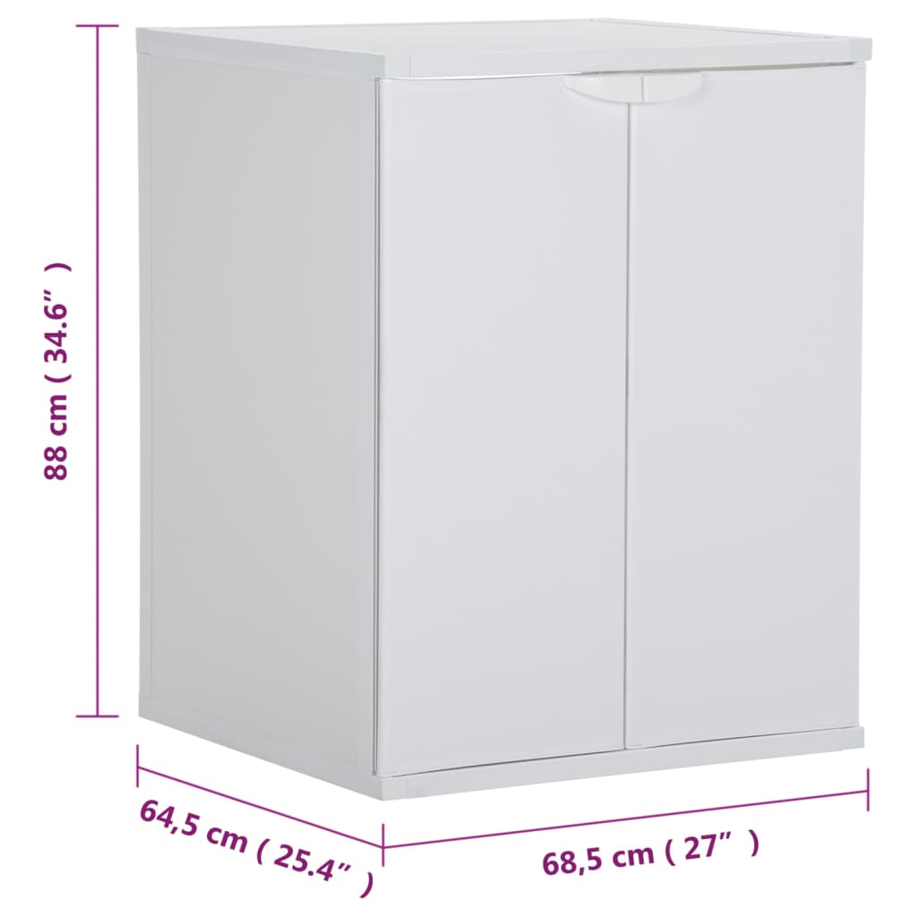 vidaXL Armario de lavadora PVC blanco 68,5x64,5x88 cm