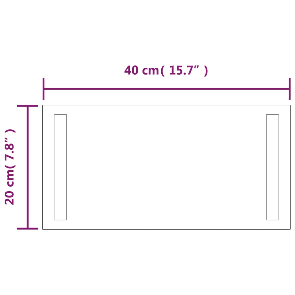 vidaXL Espejo de baño con LED 40x20 cm