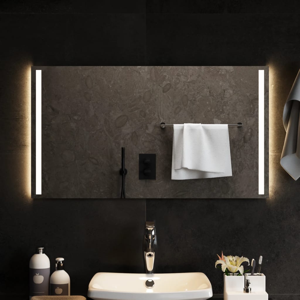 vidaXL Espejo de baño con LED 90x50 cm