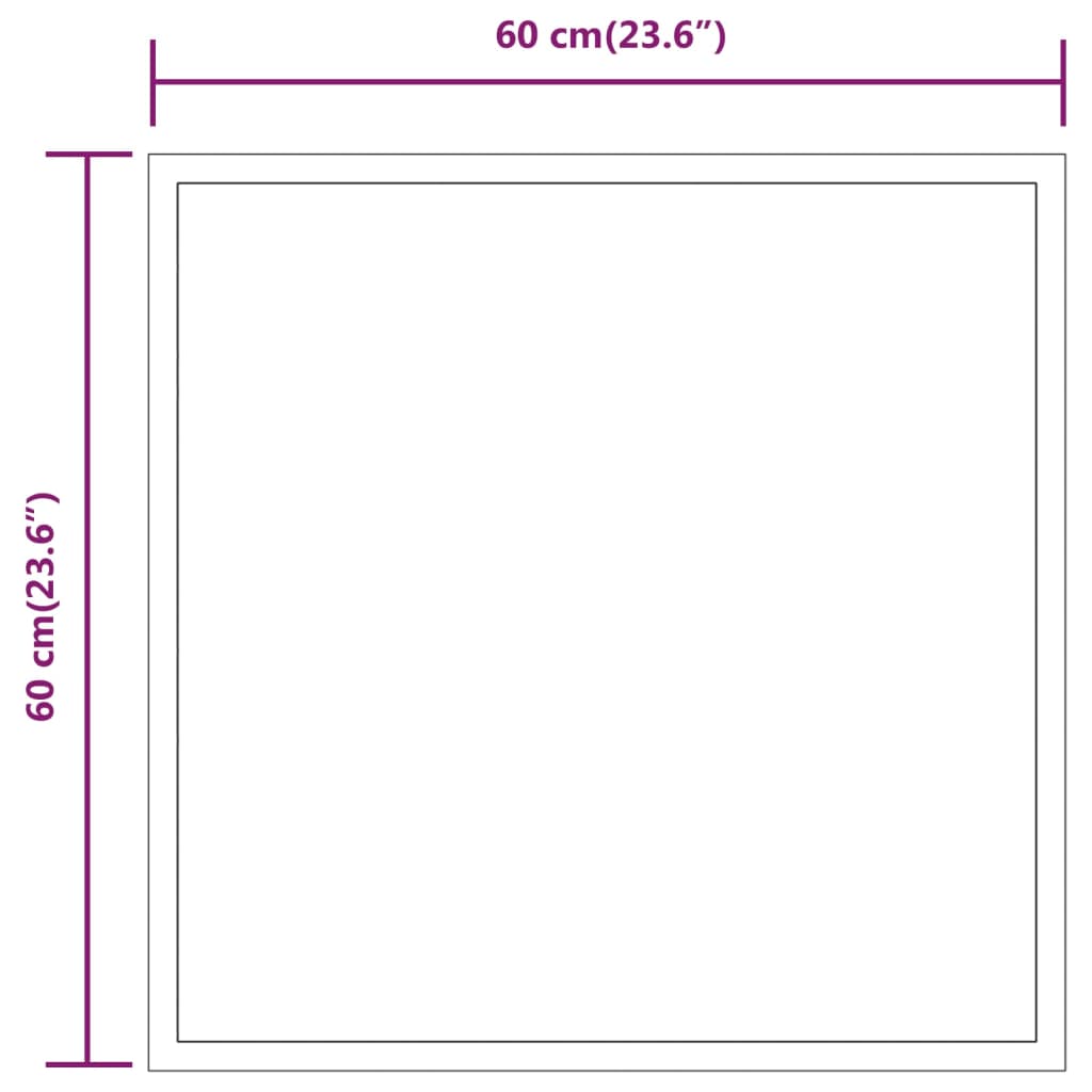 vidaXL Espejo de baño con LED 60x60 cm