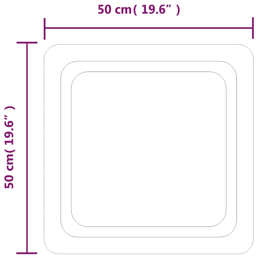 vidaXL Espejo de baño con LED 50x50 cm