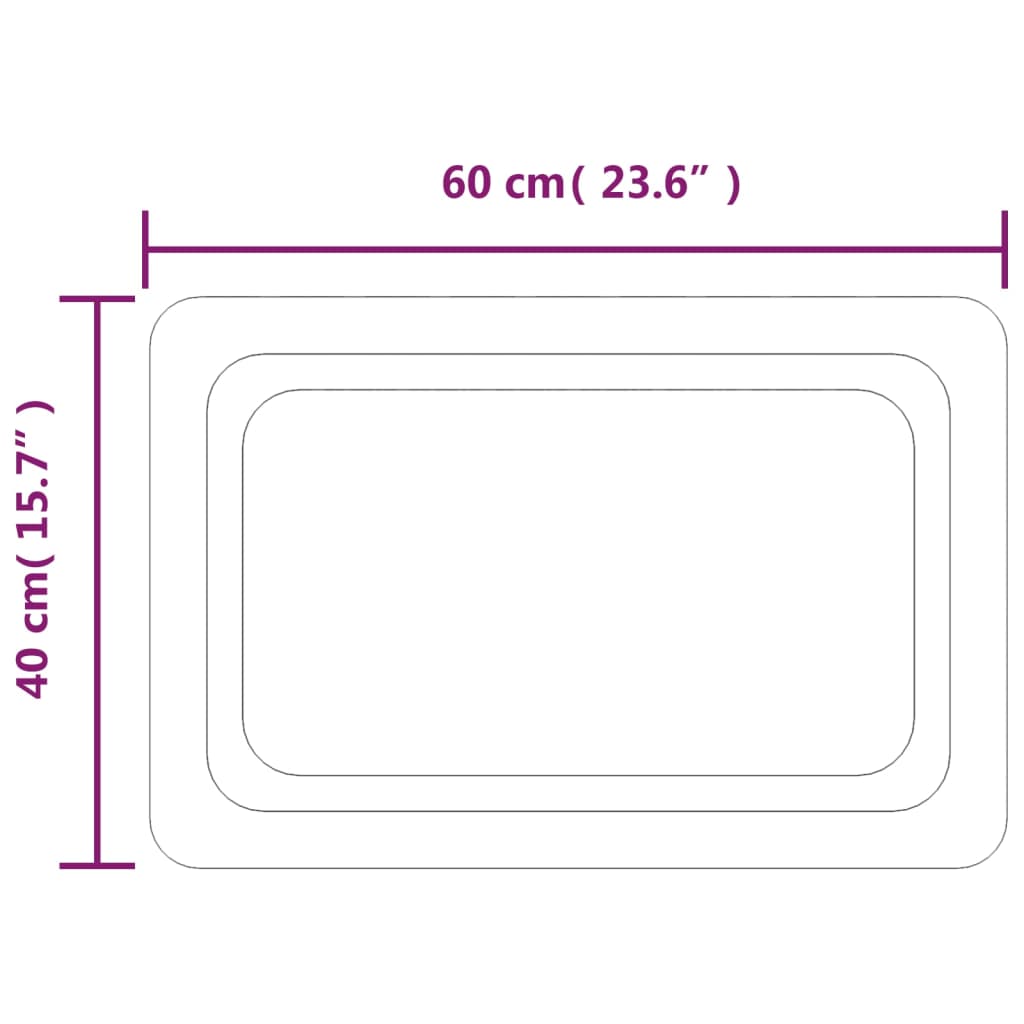 vidaXL Espejo de baño con LED 60x40 cm