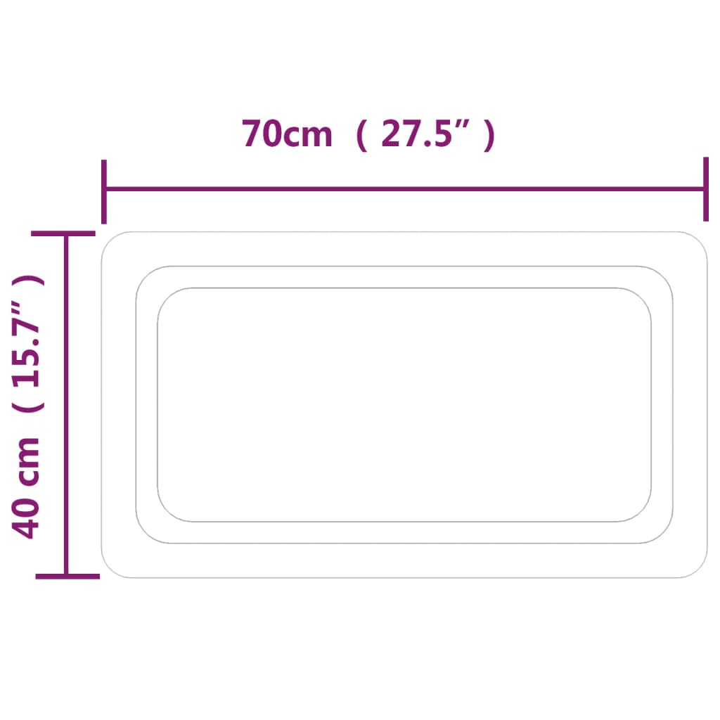 vidaXL Espejo de baño con LED 70x40 cm