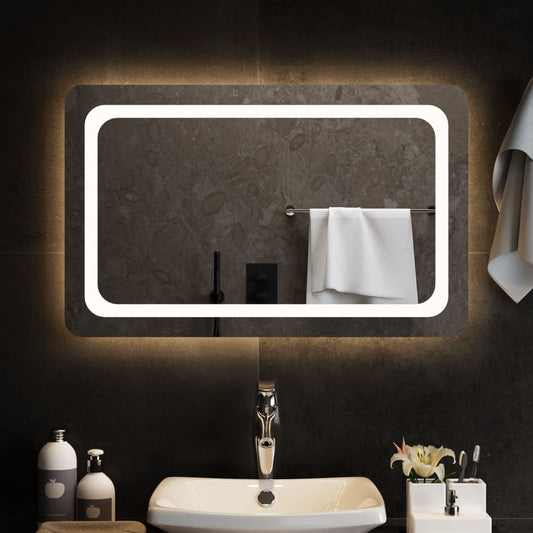 vidaXL Espejo de baño con LED 80x50 cm