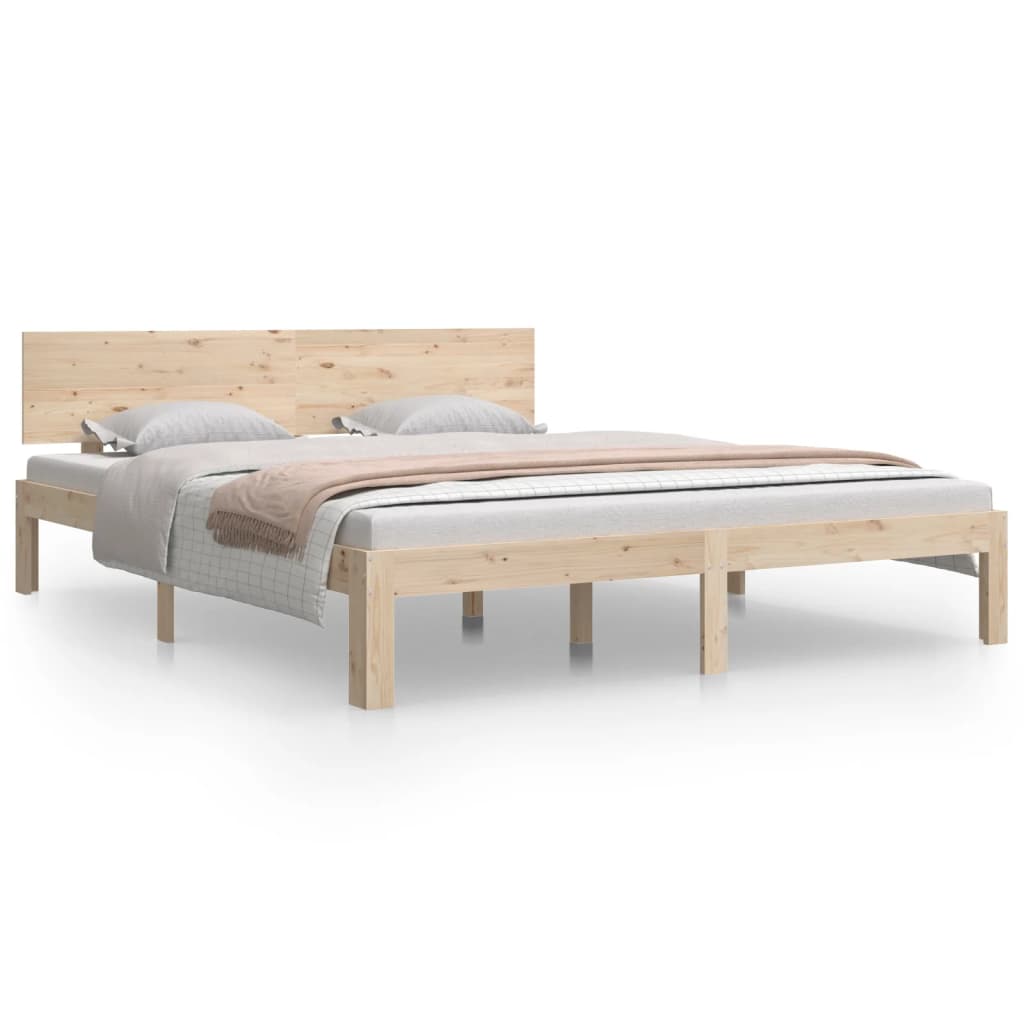 vidaXL Estructura de cama sin colchón madera maciza de pino 160x200 cm