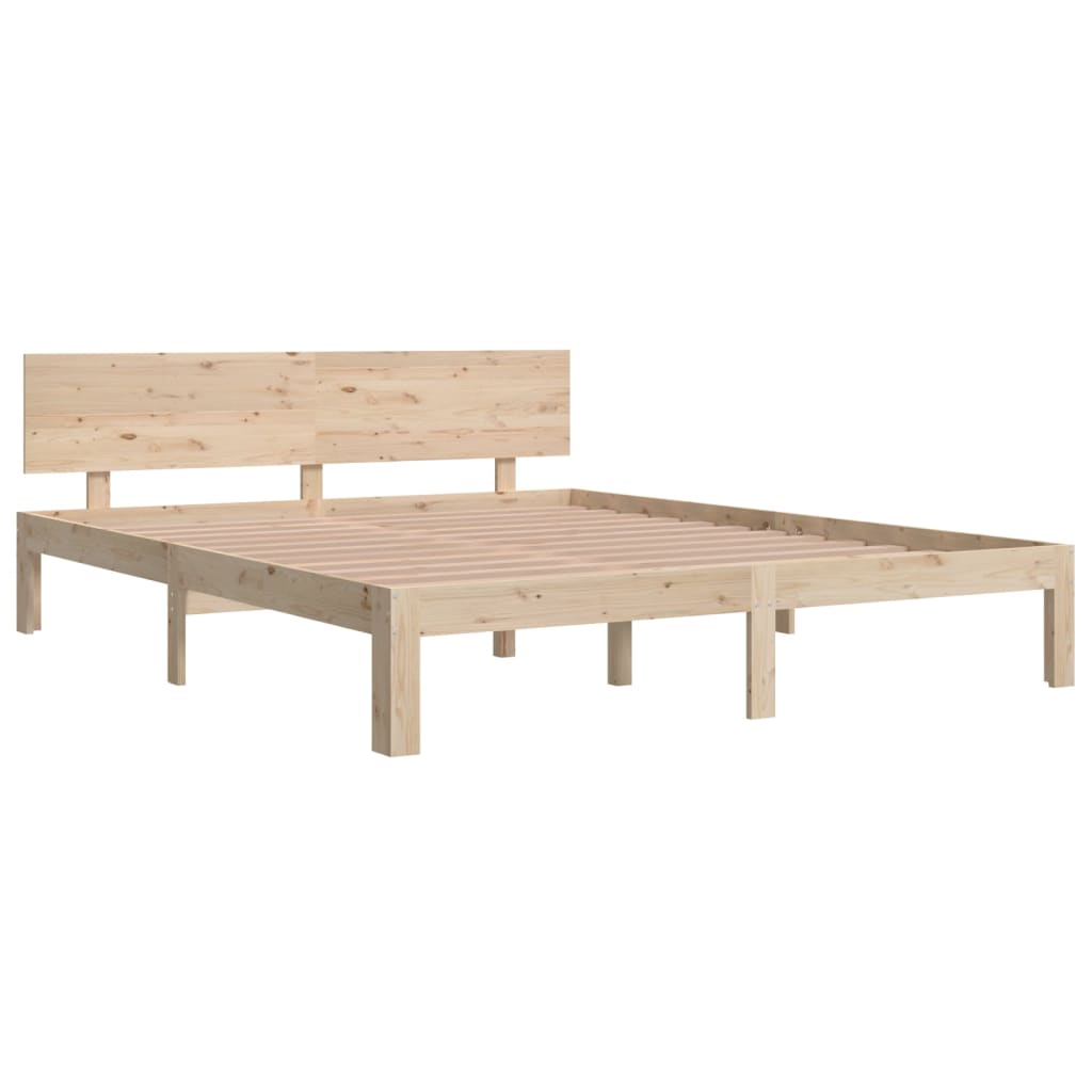 vidaXL Estructura de cama sin colchón madera maciza de pino 160x200 cm