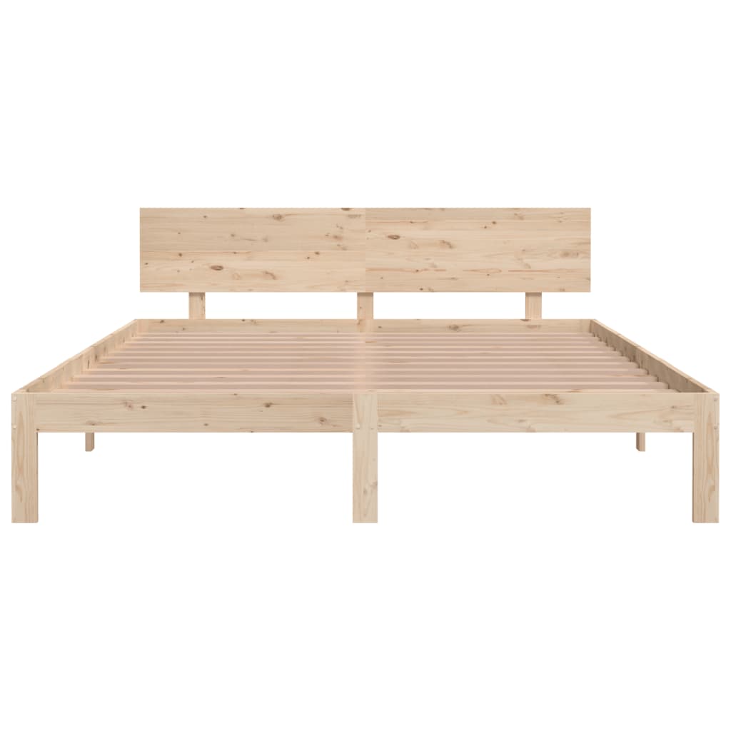 vidaXL Estructura de cama sin colchón madera maciza de pino 160x200 cm