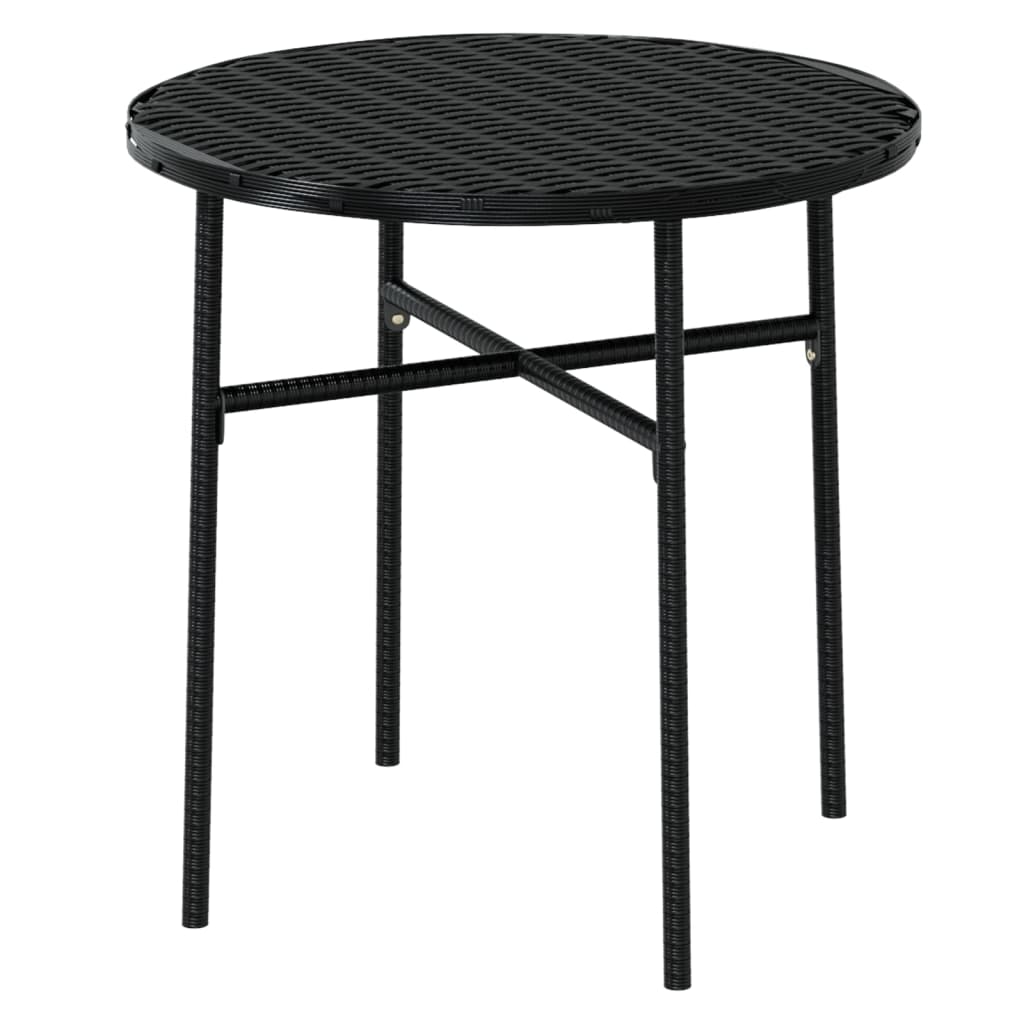 vidaXL Juego de comedor para jardín 3 piezas ratán sintético negro