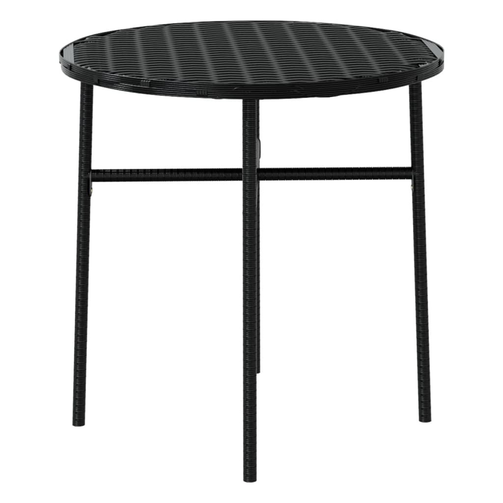 vidaXL Juego de comedor para jardín 3 piezas ratán sintético negro