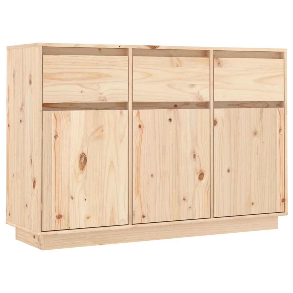 vidaXL Aparador de madera maciza de pino 110x34x75 cm