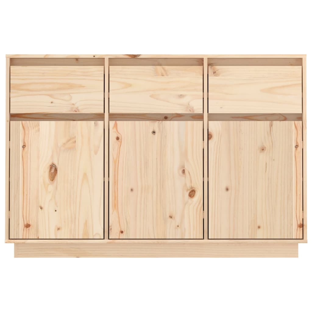 vidaXL Aparador de madera maciza de pino 110x34x75 cm