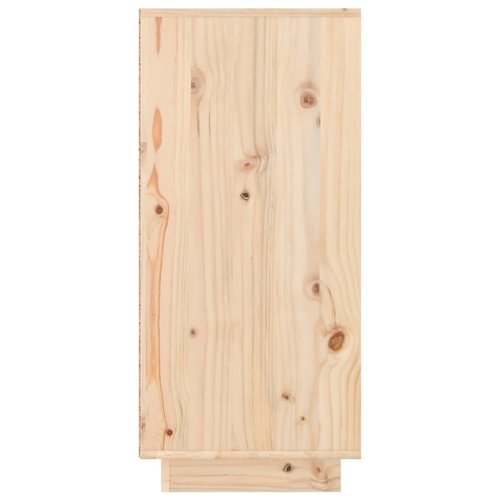 vidaXL Aparador de madera maciza de pino 110x34x75 cm