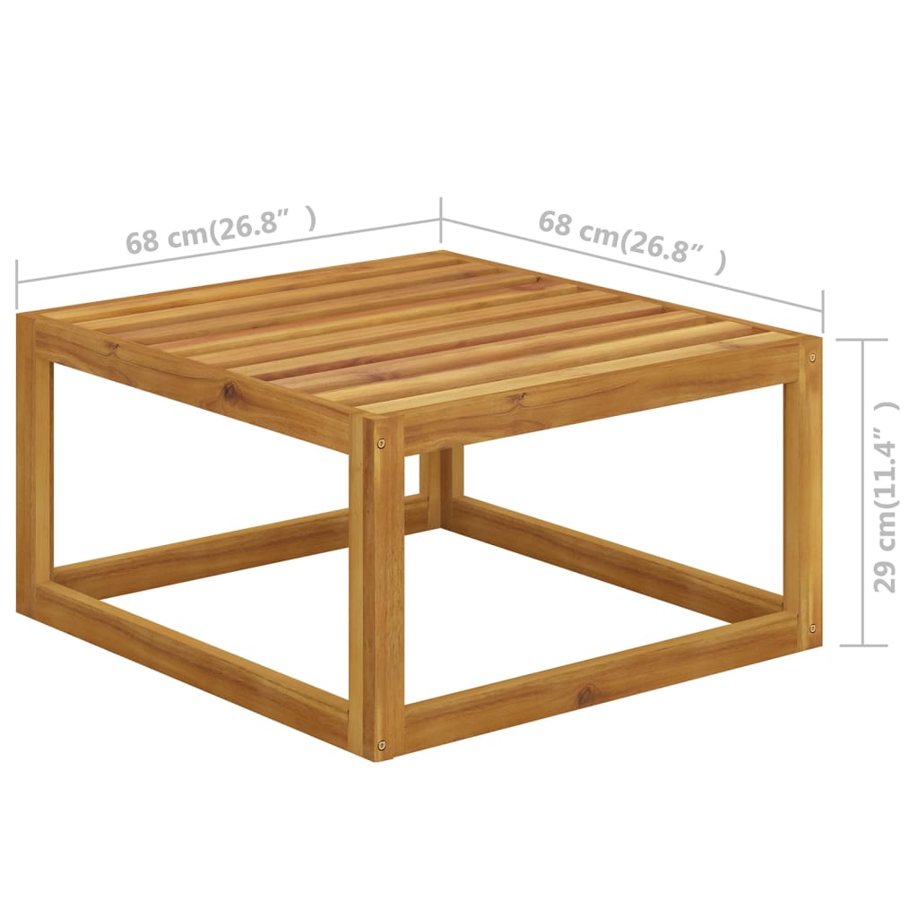 vidaXL Set muebles de jardín 5 pzas con cojines madera maciza acacia