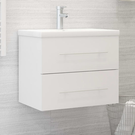 vidaXL Mueble con lavabo madera de ingeniería blanco