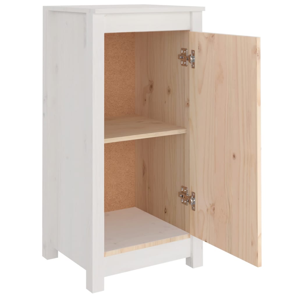 vidaXL Aparadores 2 uds madera maciza de pino blanco 39x35x80 cm