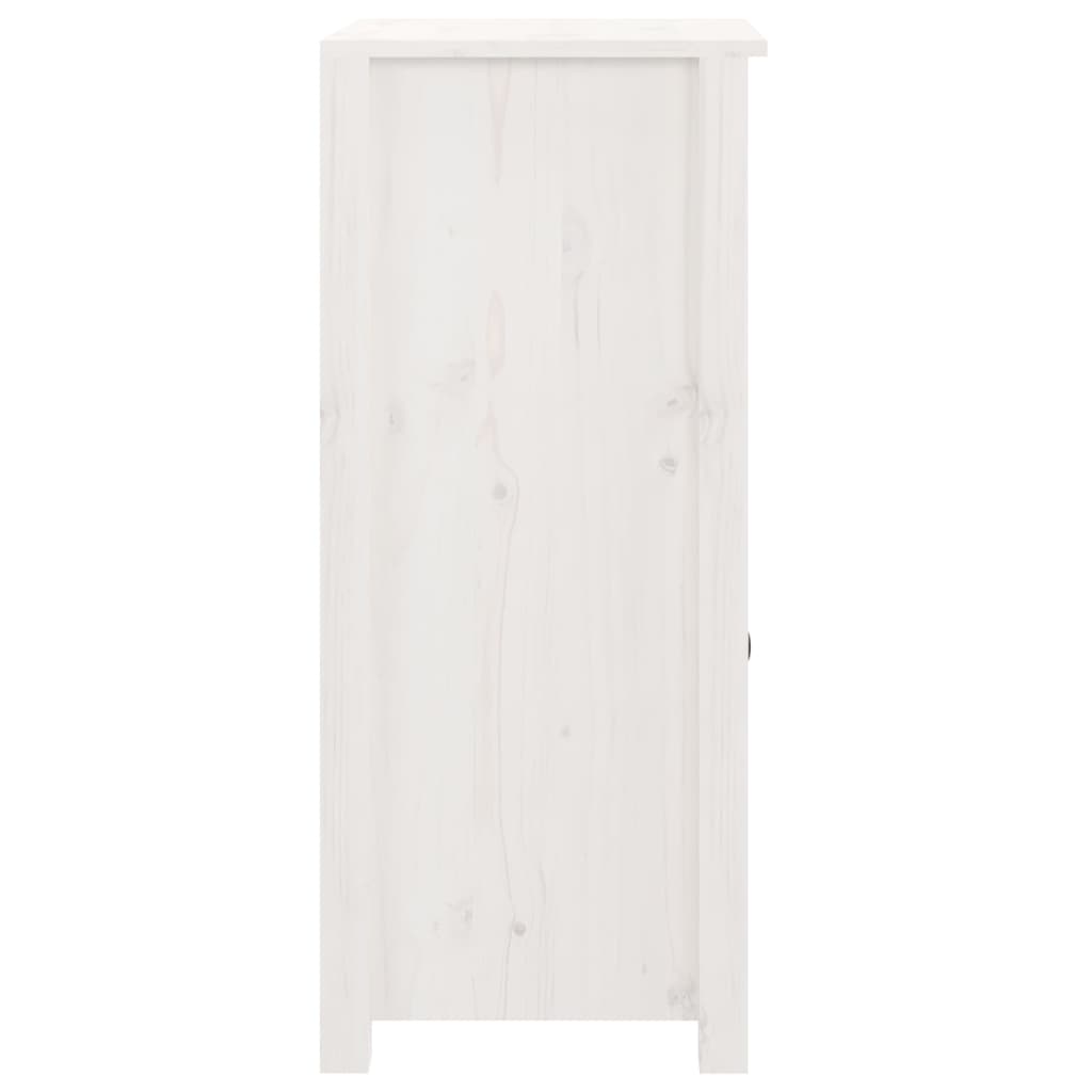 vidaXL Aparador de madera maciza de pino blanco 40x35x80 cm