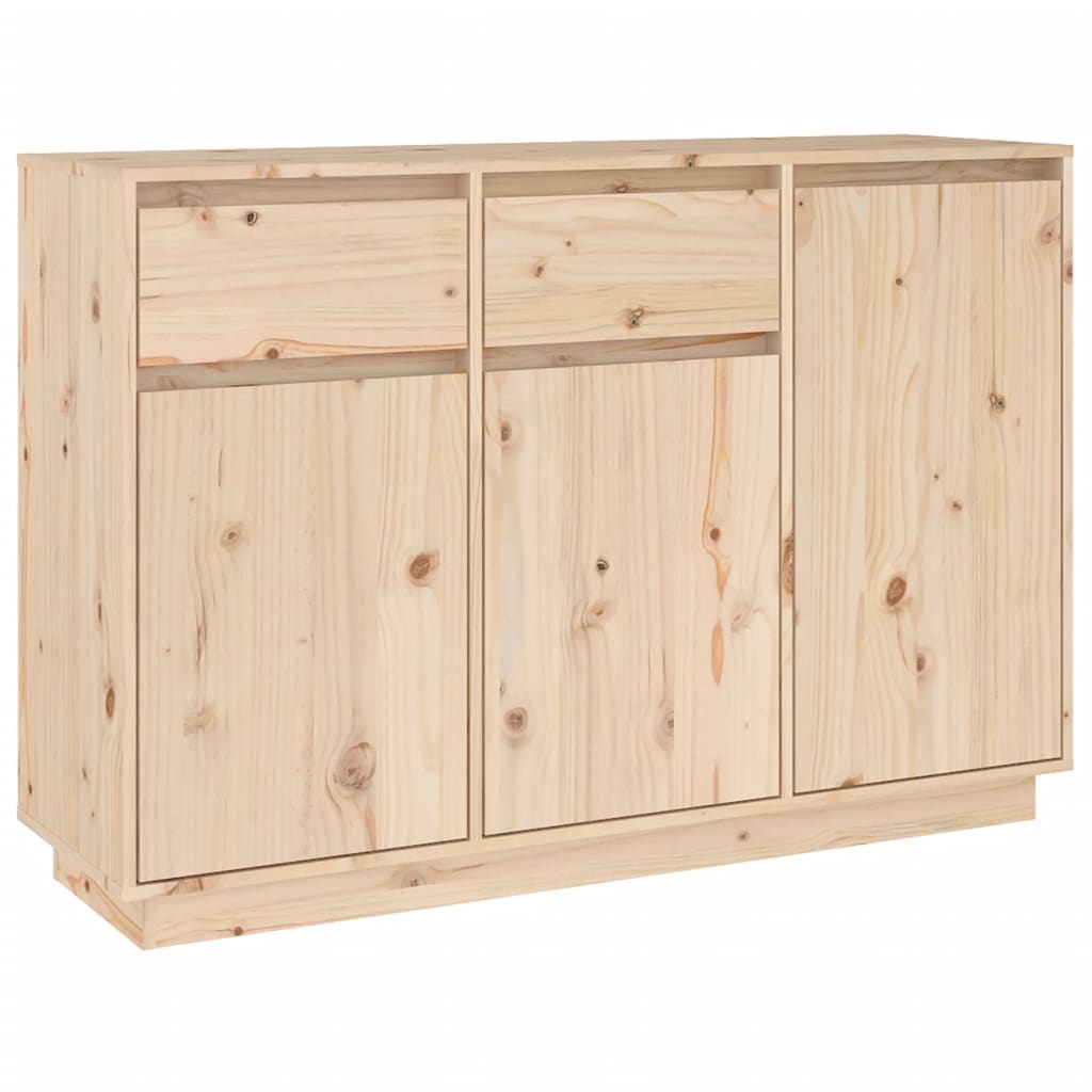 vidaXL Aparador de madera maciza de pino 110x34x75 cm