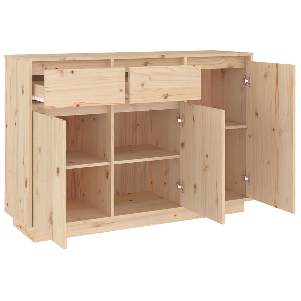 vidaXL Aparador de madera maciza de pino 110x34x75 cm