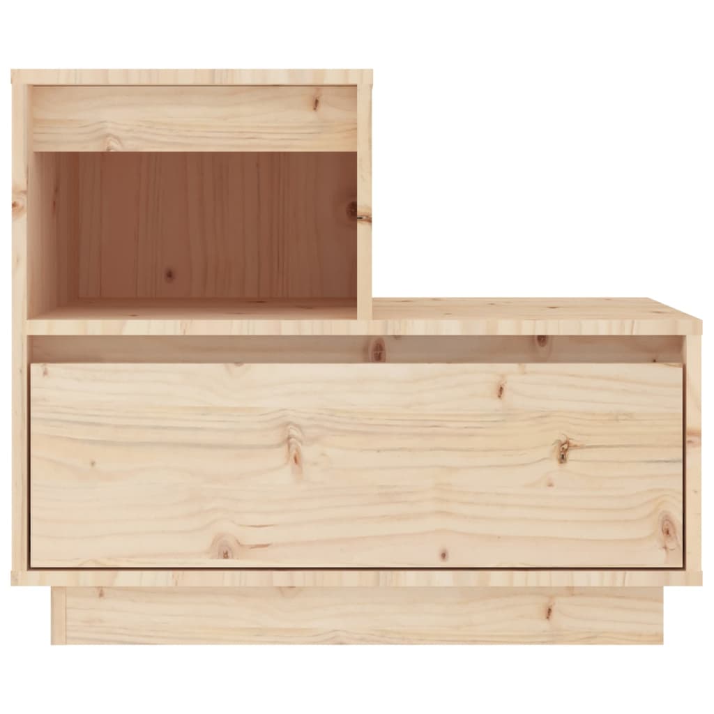 vidaXL Mesita de noche madera maciza de pino 60x34x51 cm