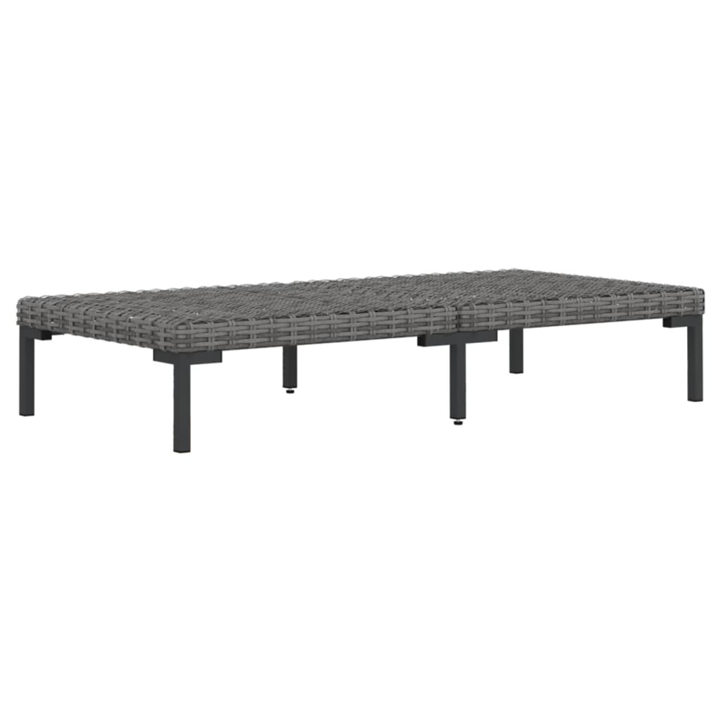 vidaXL Set muebles jardín 9 pzas y cojines ratán sintético gris oscuro