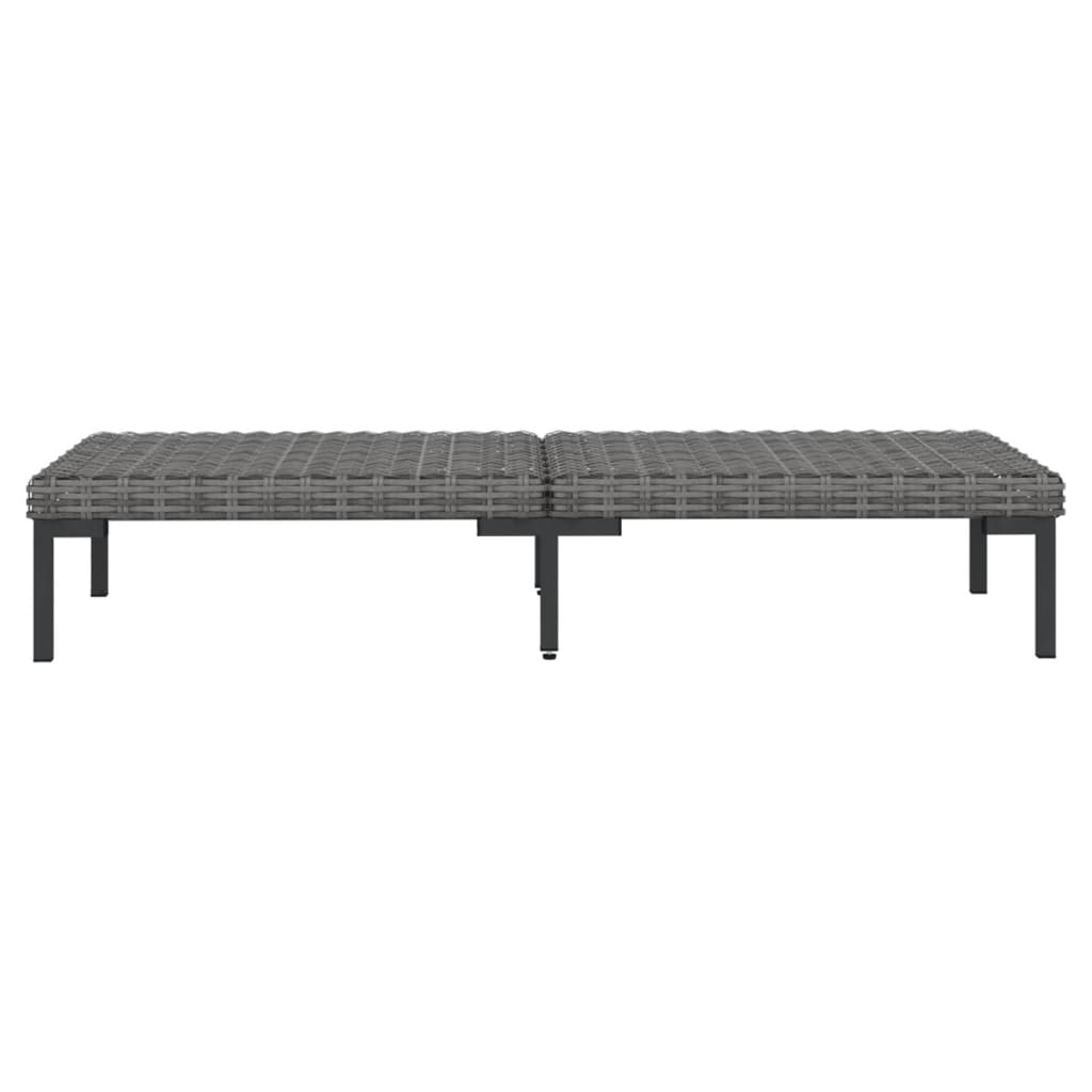 vidaXL Set muebles jardín 9 pzas y cojines ratán sintético gris oscuro