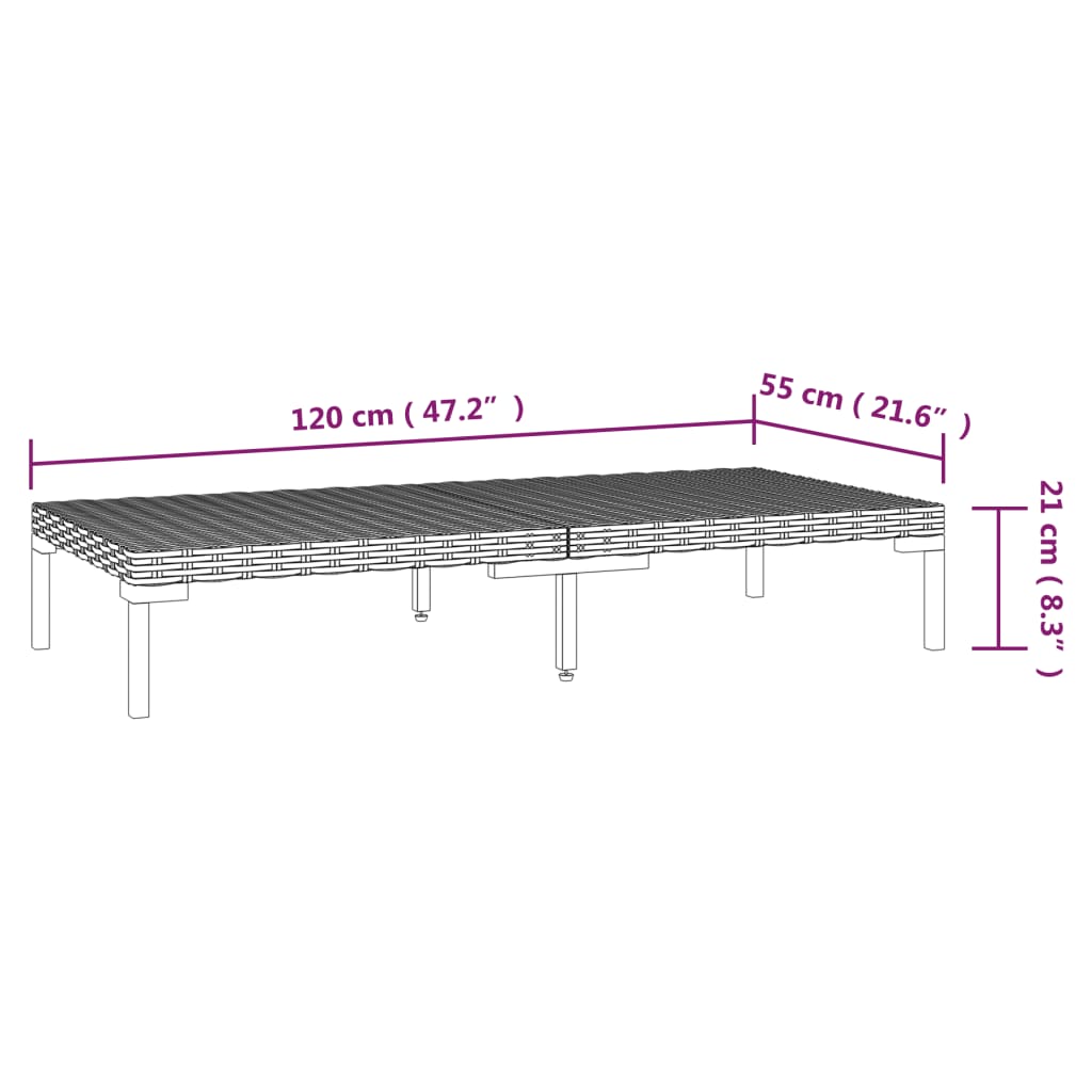 vidaXL Set muebles jardín 9 pzas y cojines ratán sintético gris oscuro