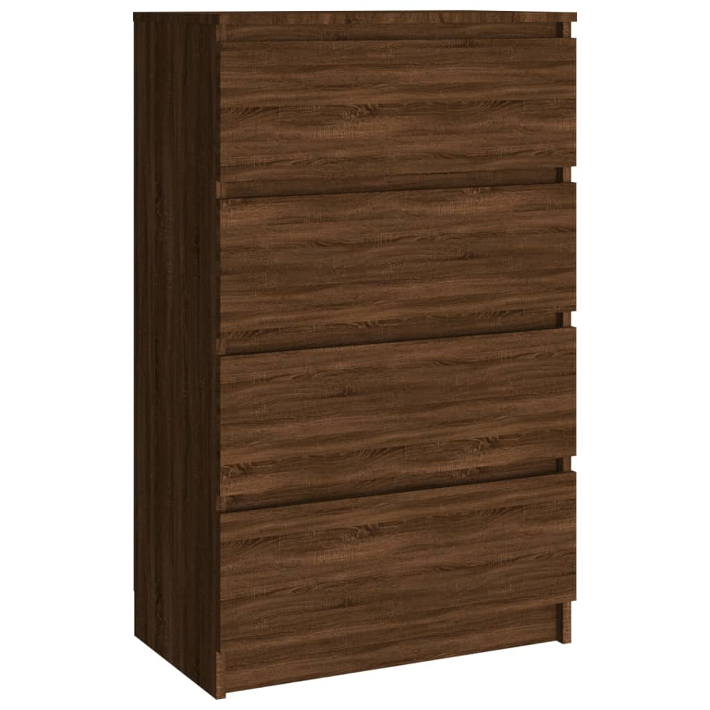 vidaXL Aparador madera contrachapada roble marrón 60x35x98,5 cm